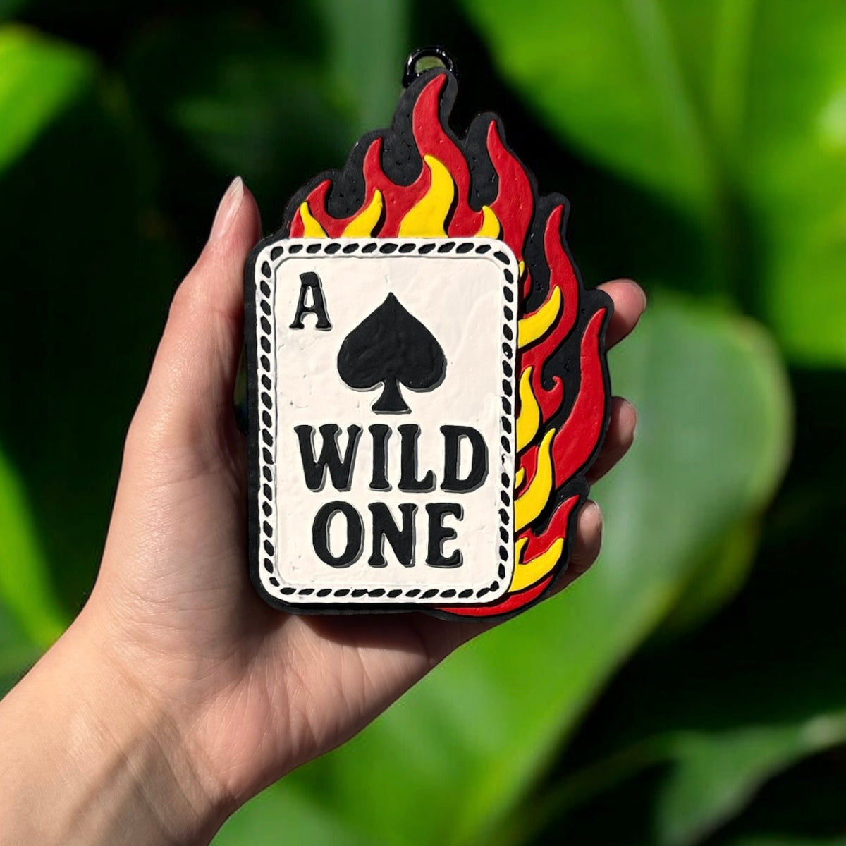 Wild One Freshie - Ace Playing Cards with Flames