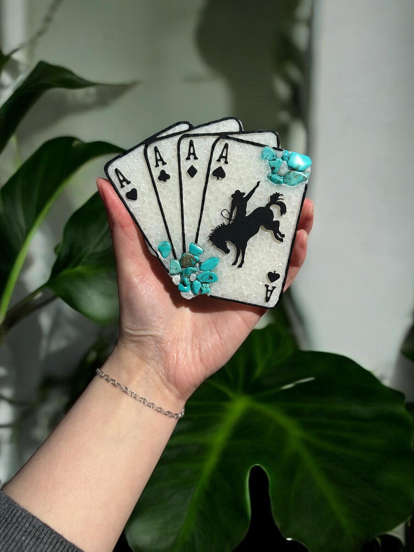 Playing Cards With Turquoise Freshie