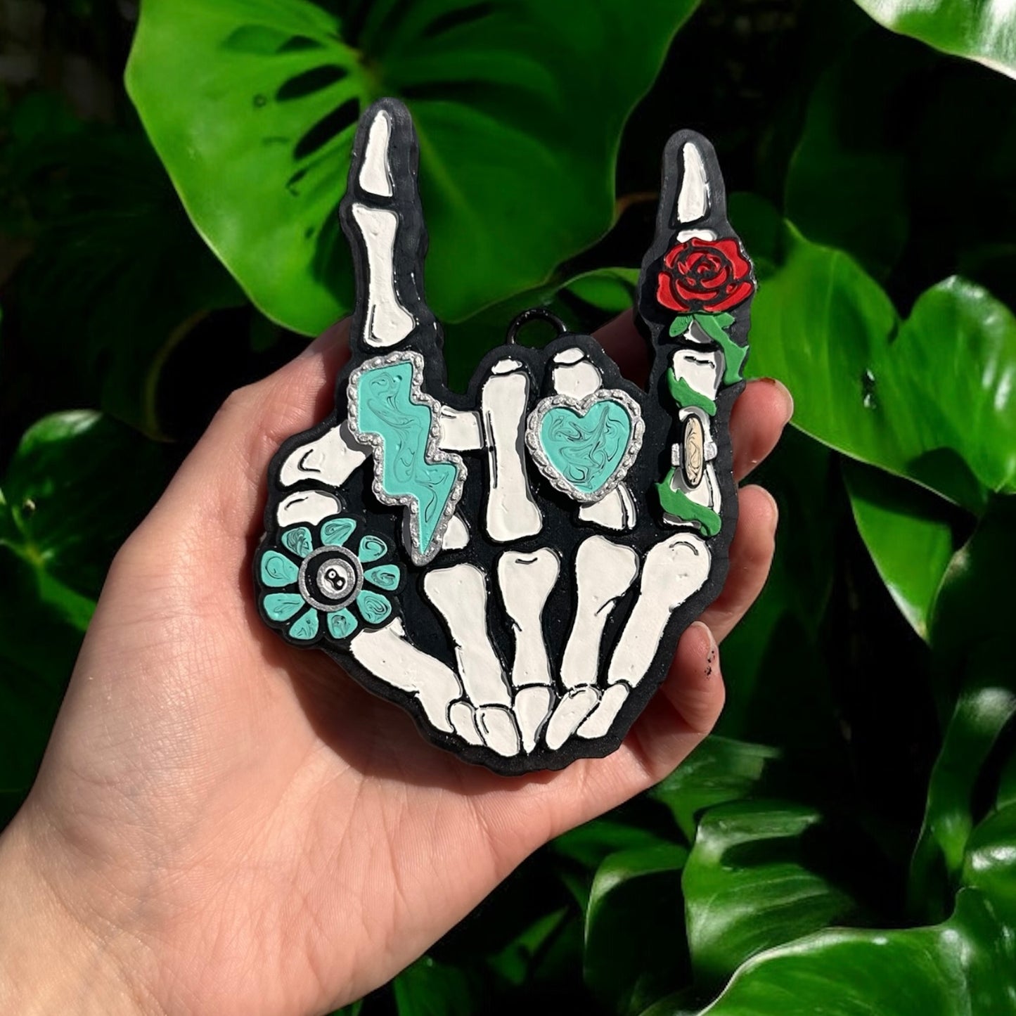 Rock On Skeleton Hand Freshie
